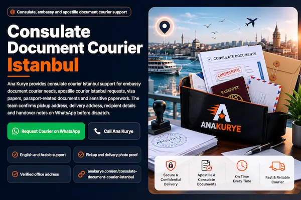 Consulate Courier for Sensitive Documents in Istanbul by Ana Kurye